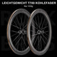 ROCKBROS T700 Carbon Laufradsatz 55mm Scheibenbremse Steckachse Laufrad Set für Rennrad Inklusive Vakuum-Reifenkissen