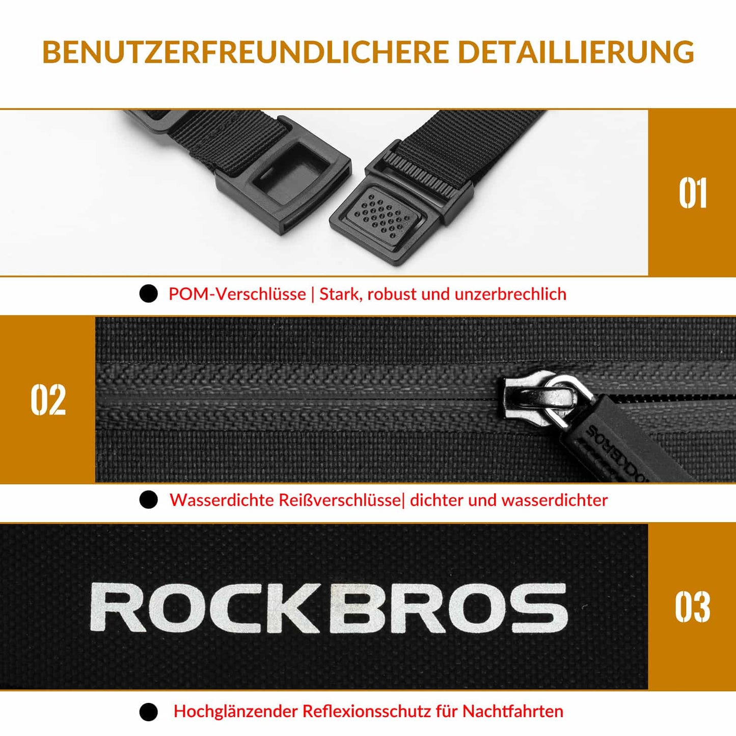 ROCKBROS Tankrucksack Motorrad Beintasche mit Magnetische-Absaugung