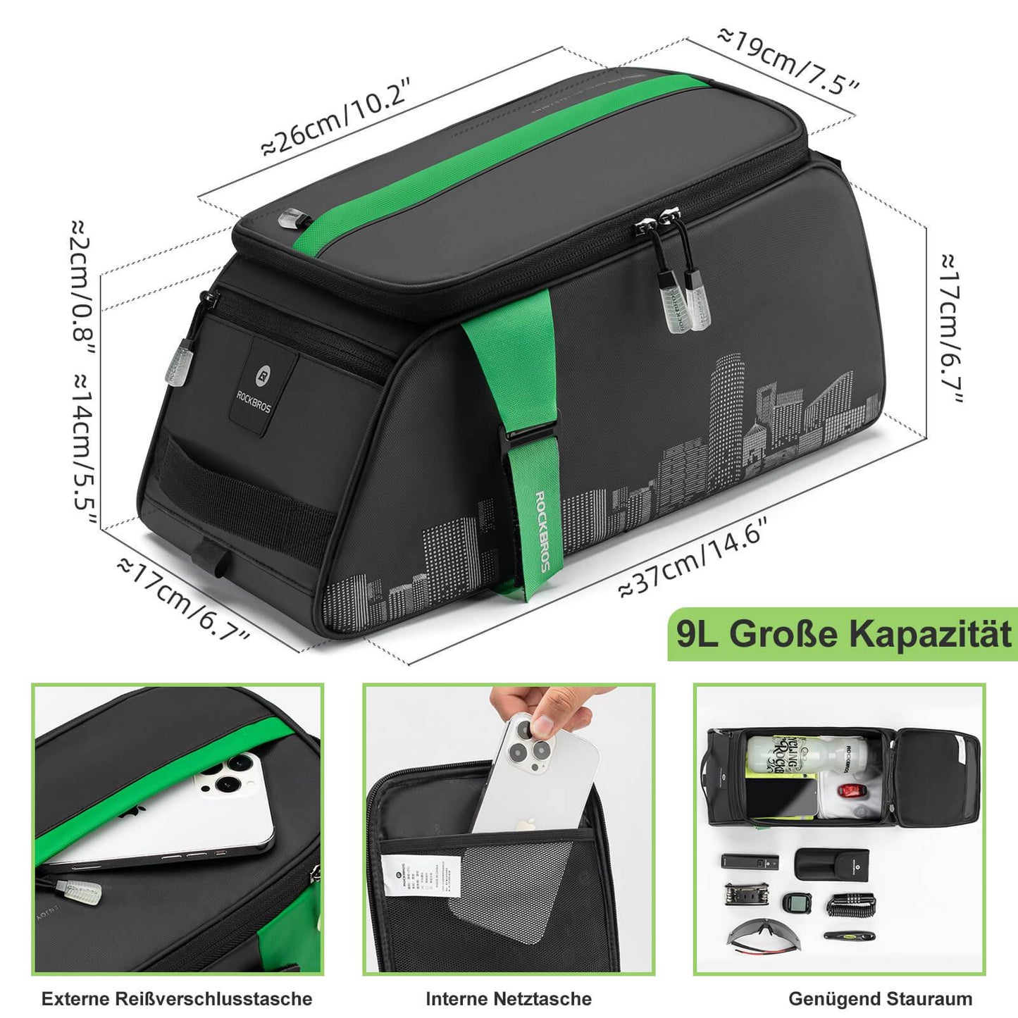 ROCKBROS Wasserdichte Gepäckträgertasche Für Fahrrad