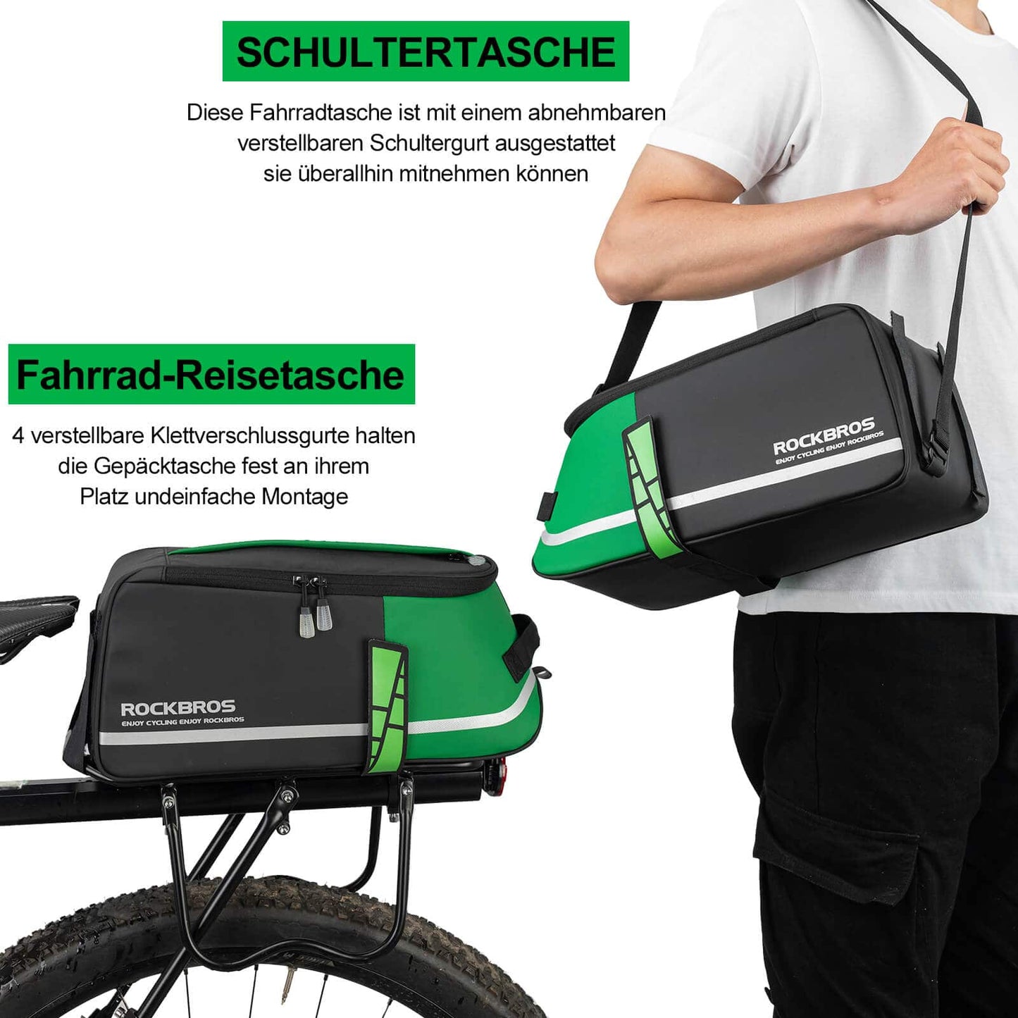 ROCKBROS Wasserdichte Gepäckträgertasche Für Fahrrad