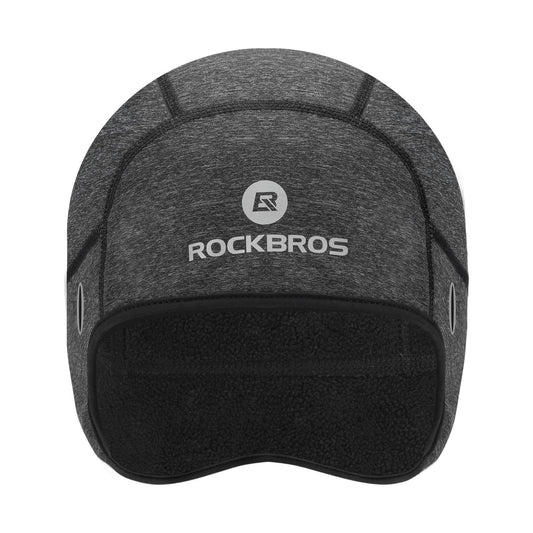 ROCKBROS Winter Fahrrad Mütze Winddicht Helmmütze mit Brillenlöcher