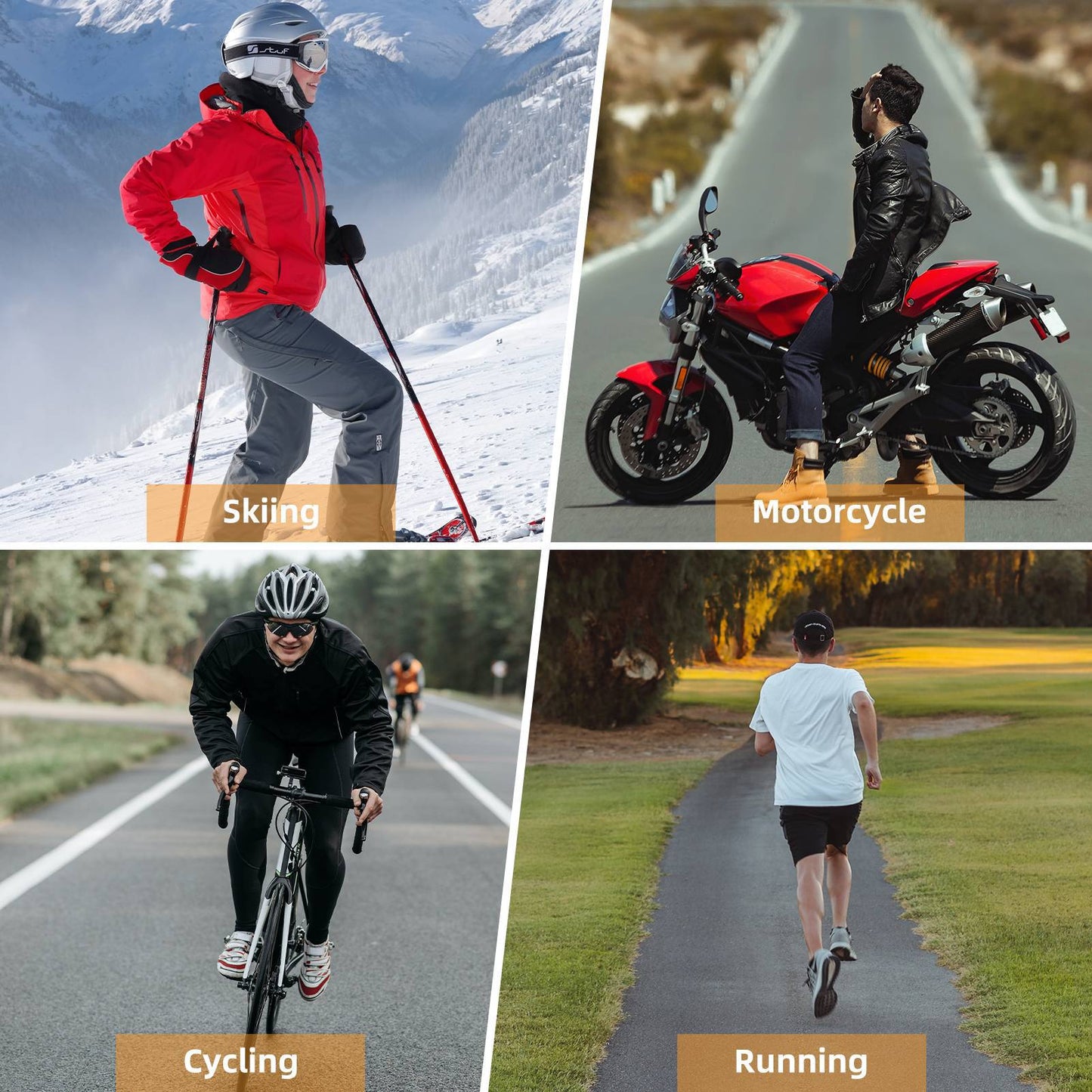 ROCKBROS Winter Laufmütze Fahrrad Mütze aus Fleece schweißfest und warm