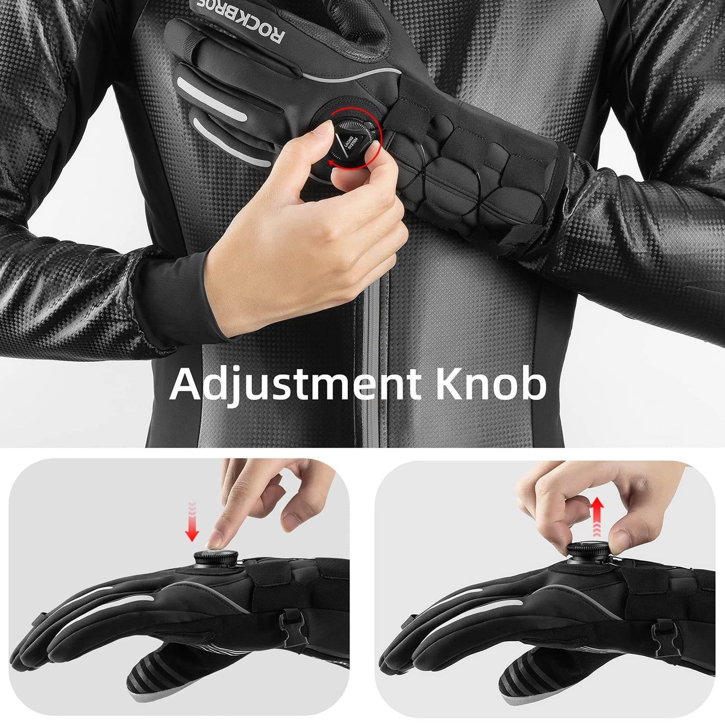 ROCKBROS Winter Skihandschuhe Touchscreen-Design Winddicht Unisex