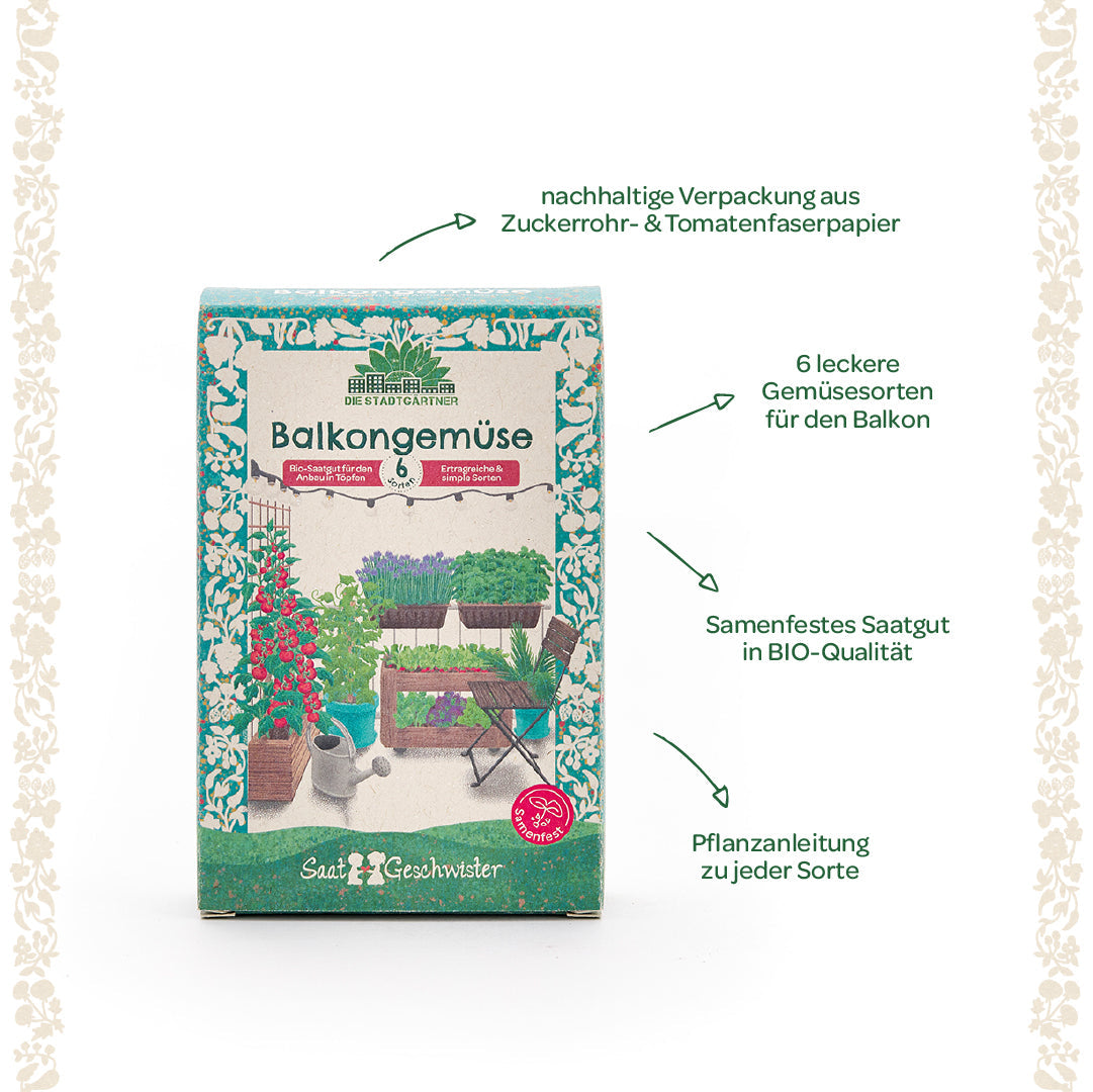 BIO-Saatgut-Set "Balkongemüse"