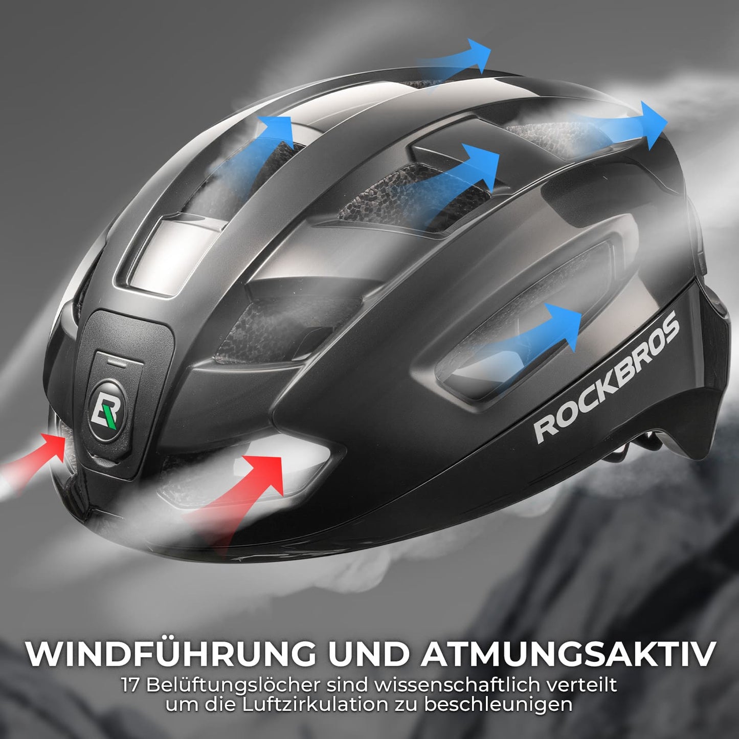 Smart Fahrradhelm mit Licht