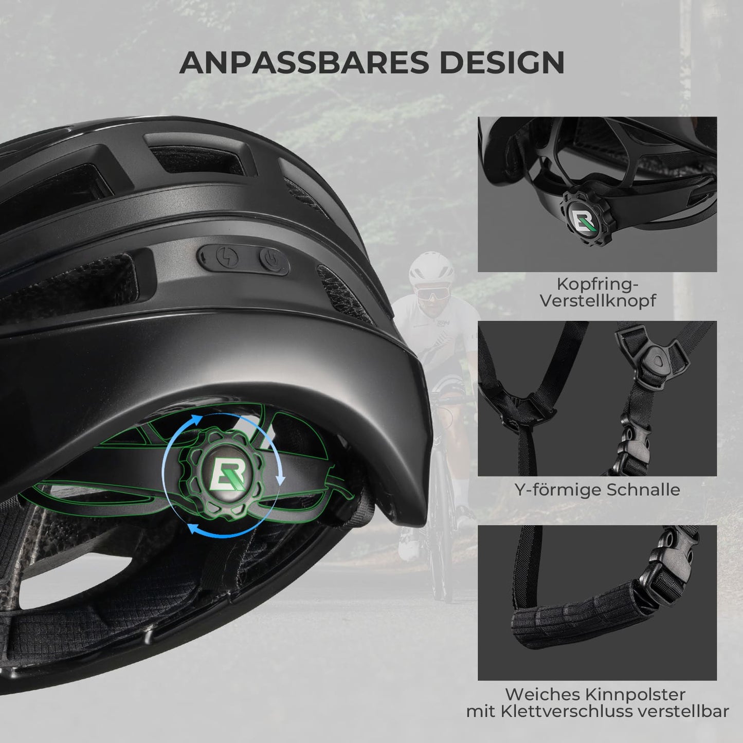 Smart Fahrradhelm mit Licht