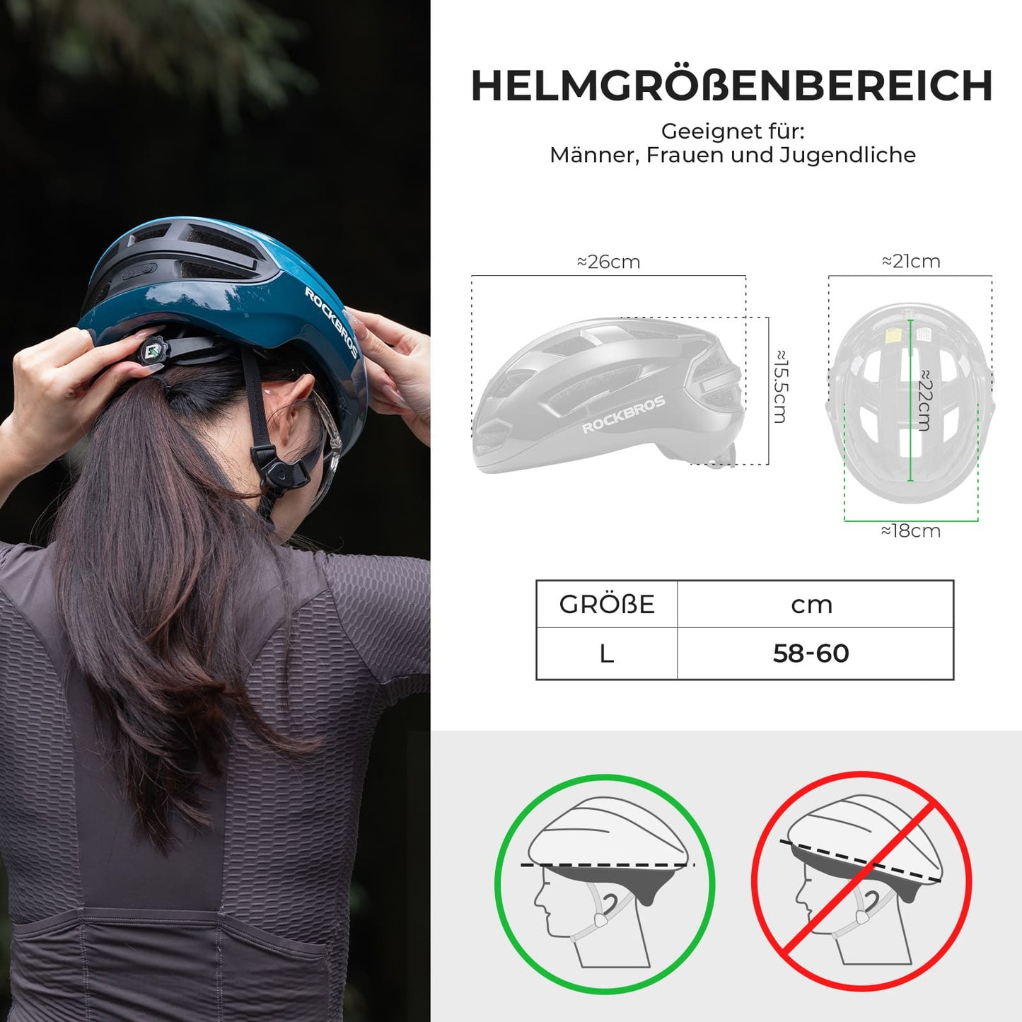 Smart Fahrradhelm mit Licht