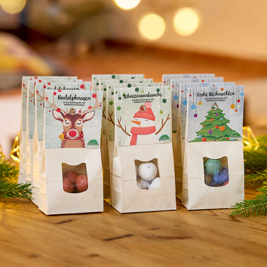 Weihnachtliche Saatkugeln im 3er-Set