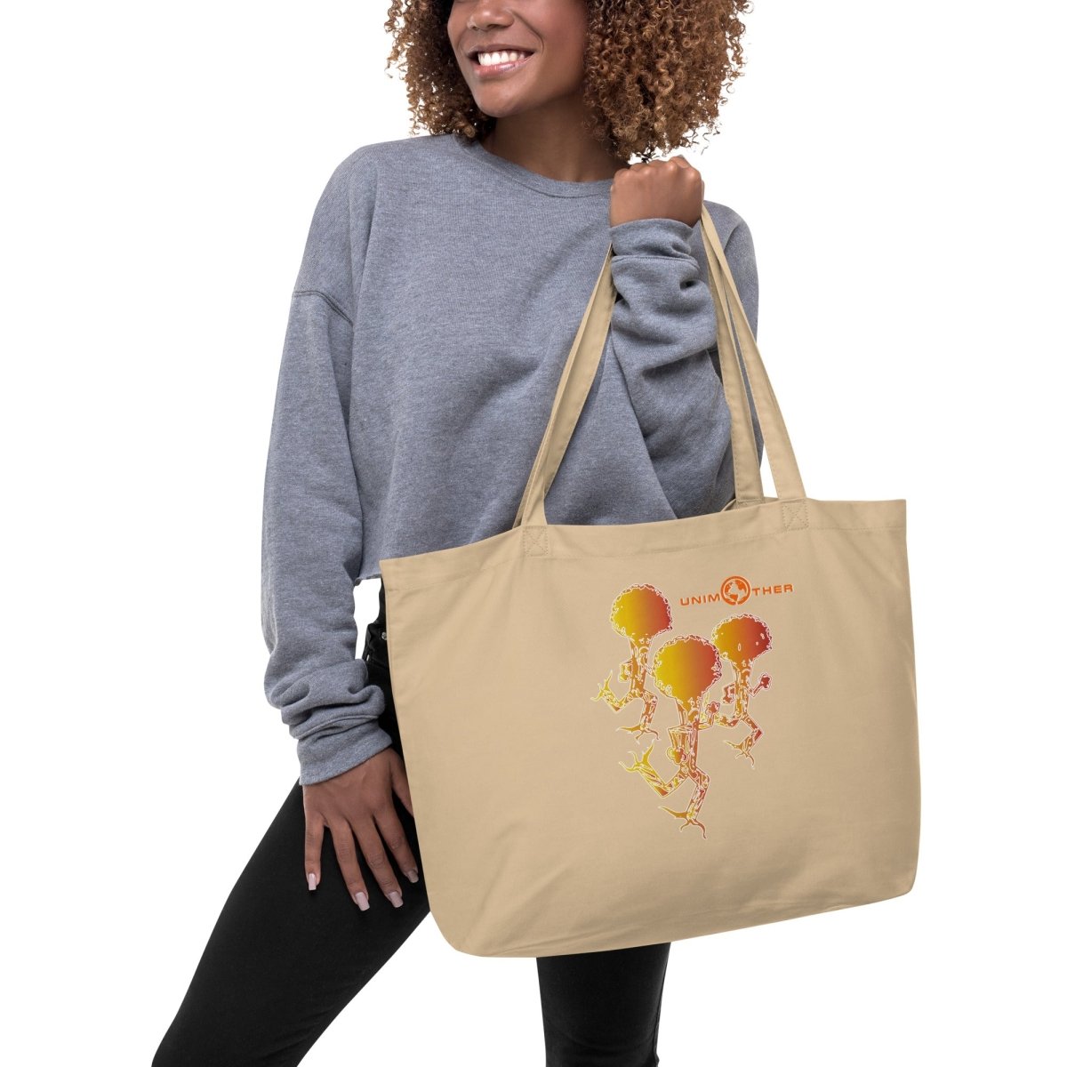 Run Forest Large 100% Organic Cotton Tote Bag - Unimother